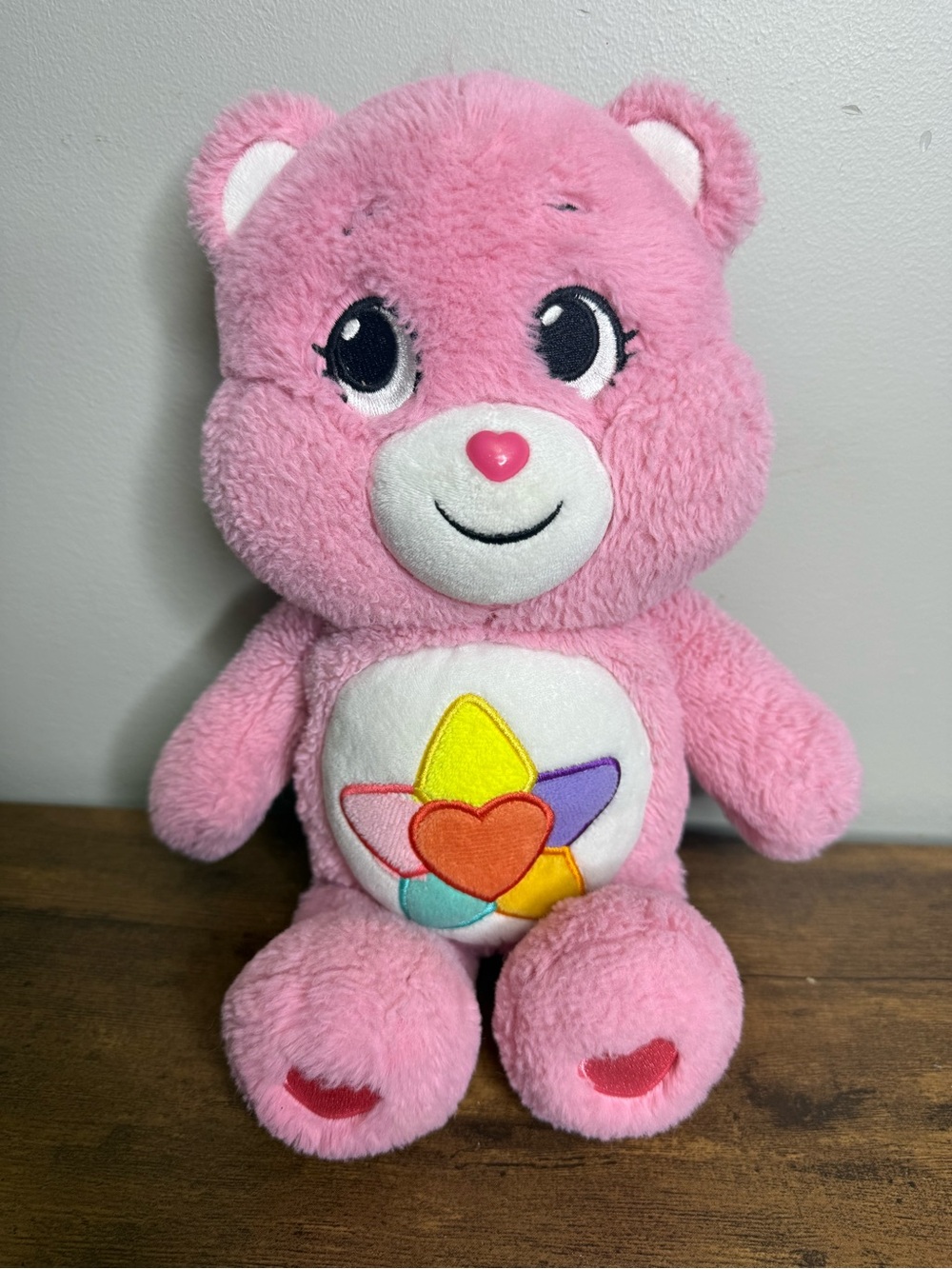 Care Bears 14" True Heart Bear - Pink Plush EUC